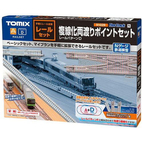 레일 세트 복선화 더블 크로스 포인트 세트 - 레일패턴 D