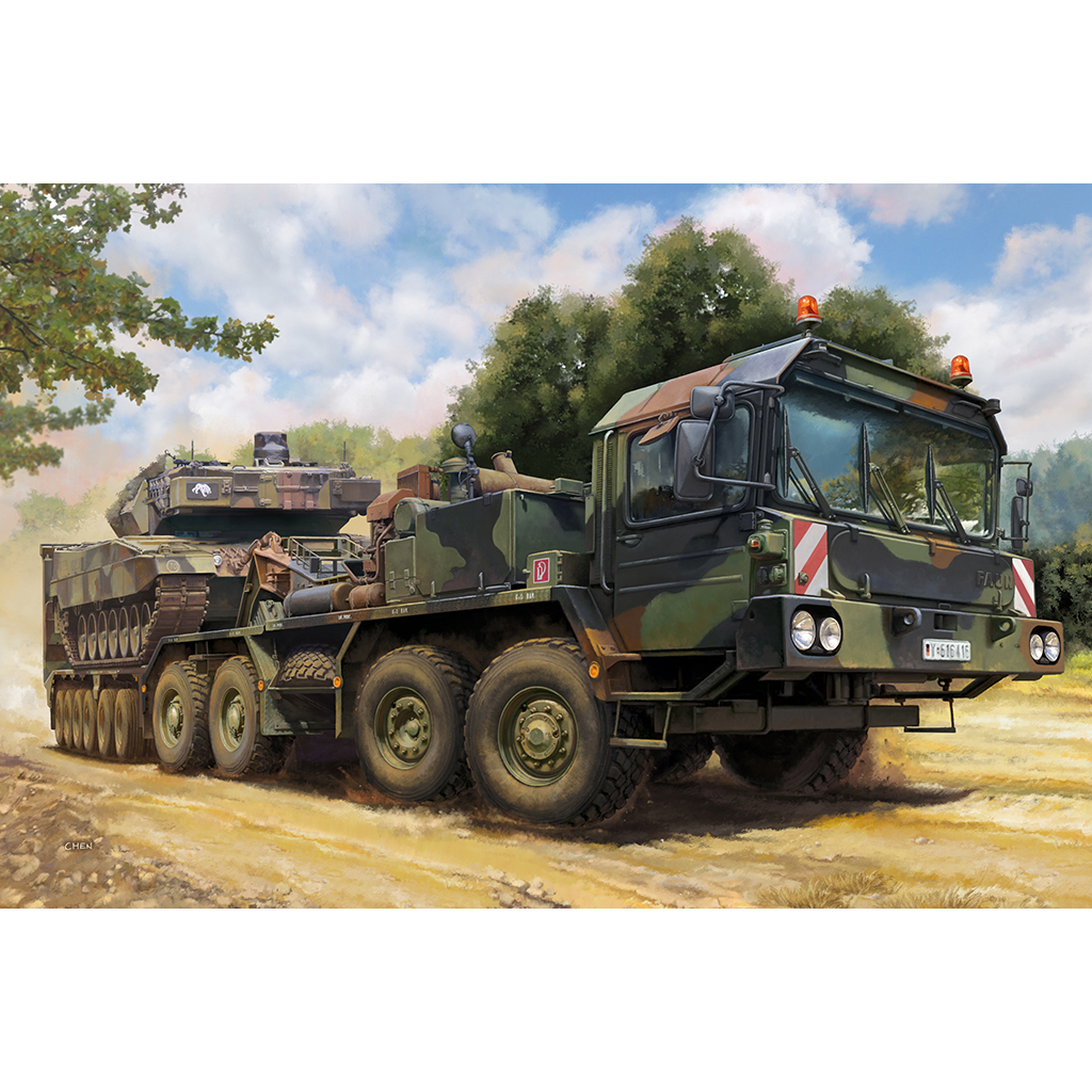 1/72 독일군 SLT-56 엘레판트 중장비 트랙터 트럭 - 1/72 Slt-56 Tractor with 56t Semi Trailer