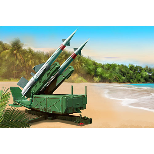1/35 Soviet 5P71 Launcher with 5V27 Missile Pechora (SA-3B Goa) Rounds Loaded