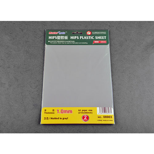 1.0mm HIPS plastic sheet (210mmx300mmx2pcs)