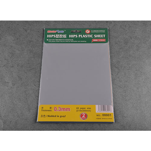 0.3mm HIPS plastic sheet (210mmx300mmx2pcs)
