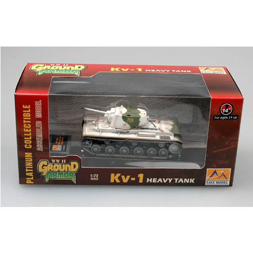 1/72 Russian KV-1 Model 1942 Heavy Tank ( white / oliver green)