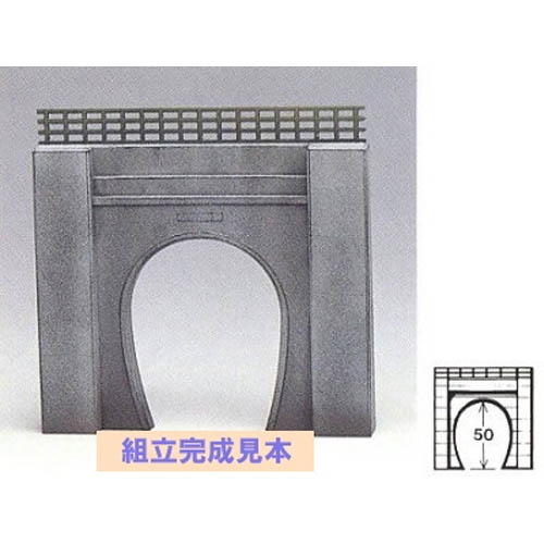 돌결 모양이 착색된 단선 터널 포털(전하용)