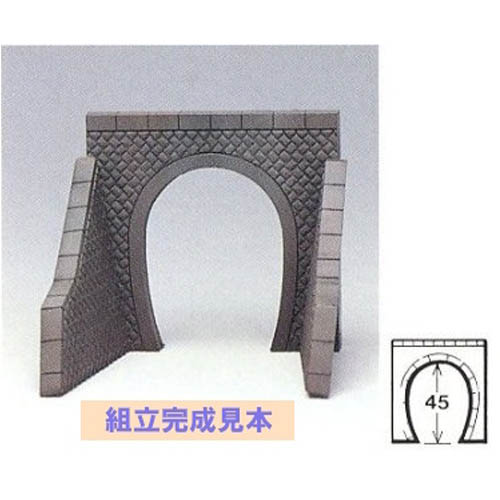 돌결 모양이 착색된 단선 터널 포털(비전하용)