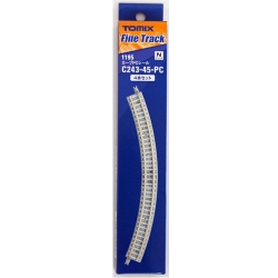 커브 PC 레일 C243-45-PC (F) (4 개 세트)