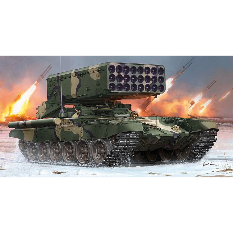 1/35 러시아군 TOS-1A 중화염방사 로켓시스템 - 1/35 Russian T0S-1 24-Barrel Multiple Rocket Launcher
