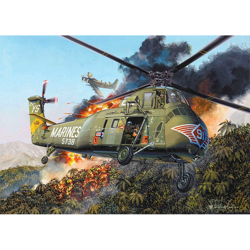 1/48 미 해병대 UH-34D 시호스 수송헬기 - 1/48 H-34 US Marines