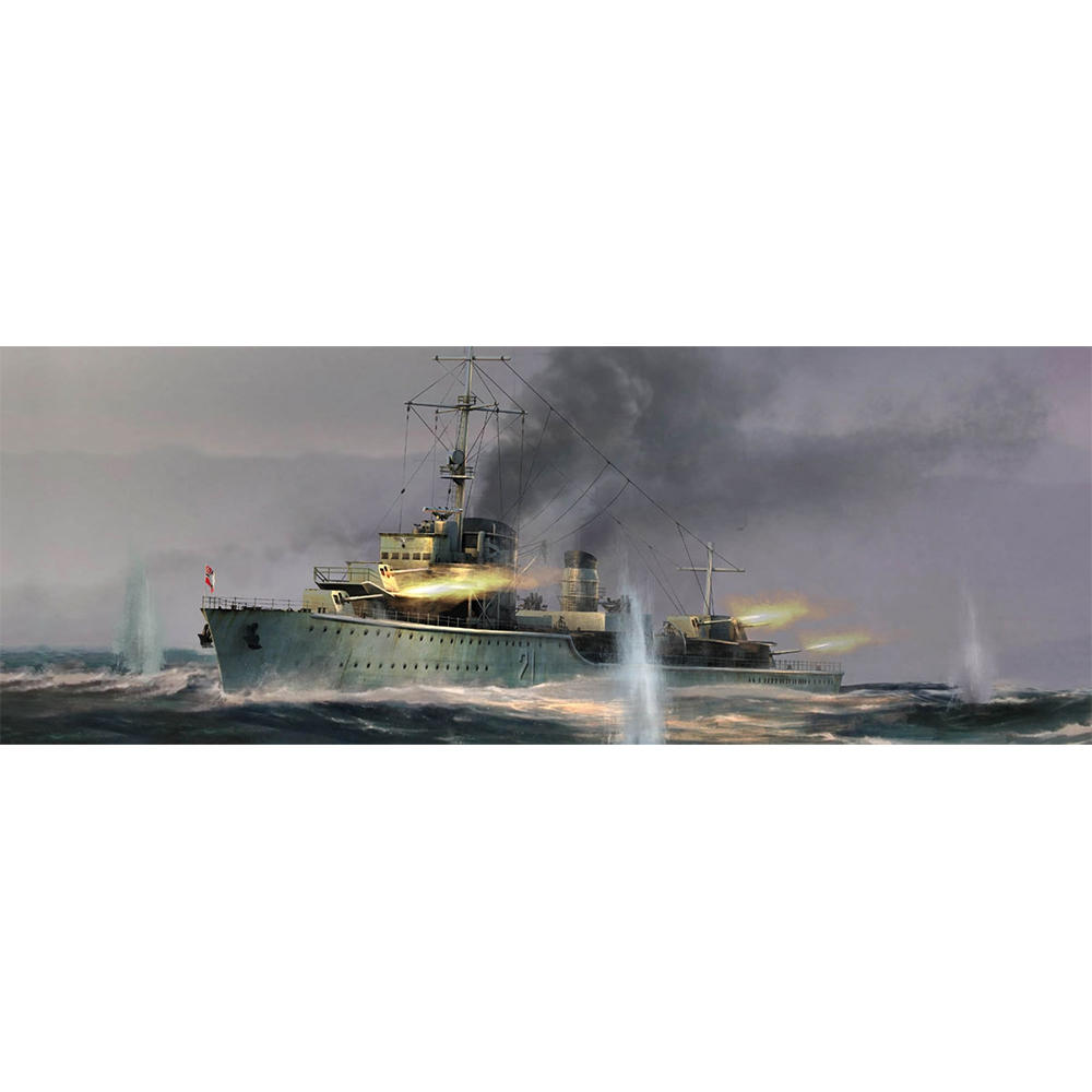 1/700 독일군 Z-21 빌헬름 하이드캄 구축함 (1940) -1/700 German Zerstorser Z-21 1940