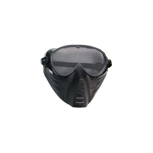 망형 슈팅 고글 마스크 - 검정색