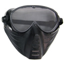 망형 슈팅 고글 마스크 - 검정색