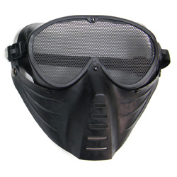 망형 슈팅 고글 마스크 - 검정색