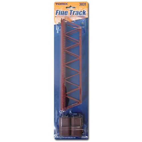 단선 트러스 철교(F/red)-벽돌교각 2개 포함