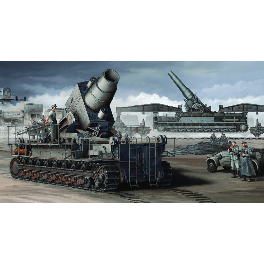 1/35 독일군 카를 자주 박격포 초기형 철도 운송형 - 1/35 German Karl-Gerät (60cm & 54cm) Early Production Railway Transport Version