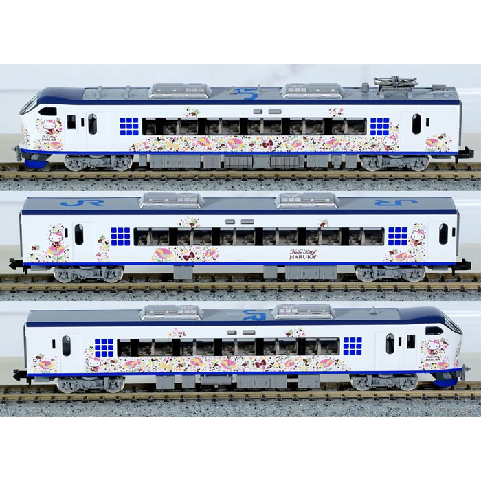 JR 281계 특급전차 (헬로 키티 하루카・Ougi) 증결 세트 (3pcs)