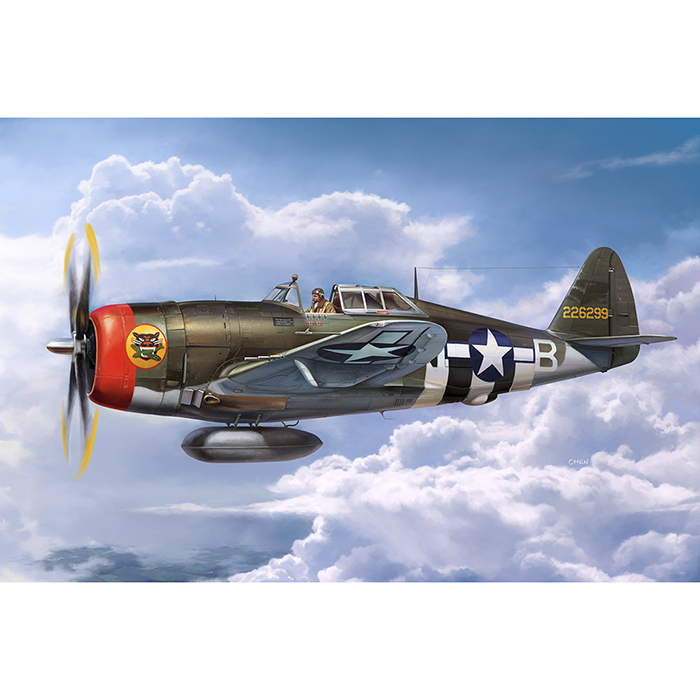 1/24 미 공군 P-47D 썬더볼트 전투기 (레이저백) - 1/24 P-47D Thunderbolt Razorback